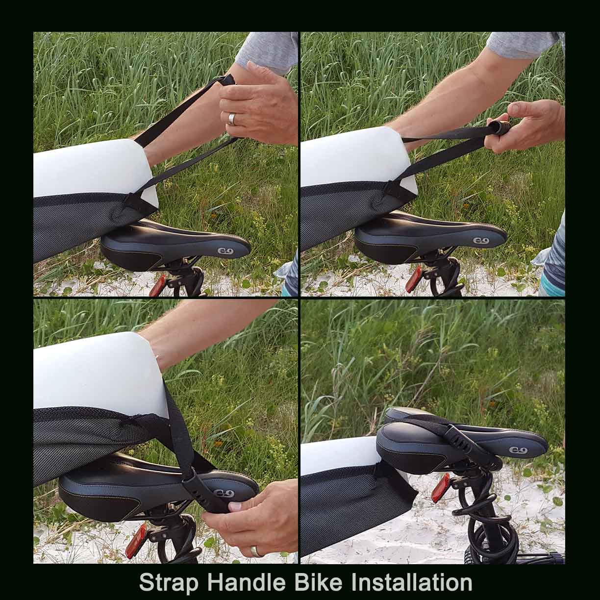 Strap Handle add-on handle for paddle board and connect to bike