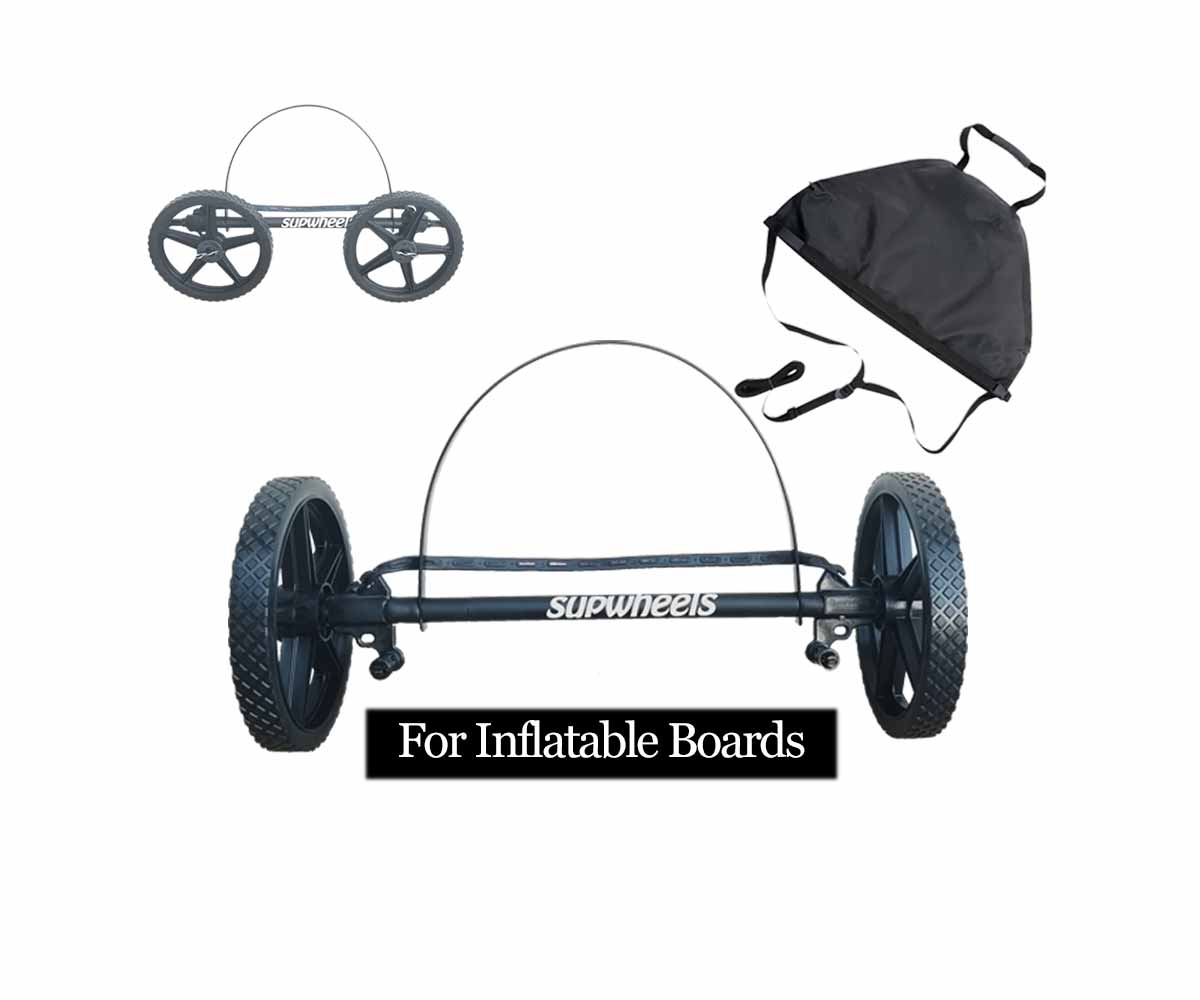 EVOLUTION X Inflatable and wide paddle boards bike trailer extended