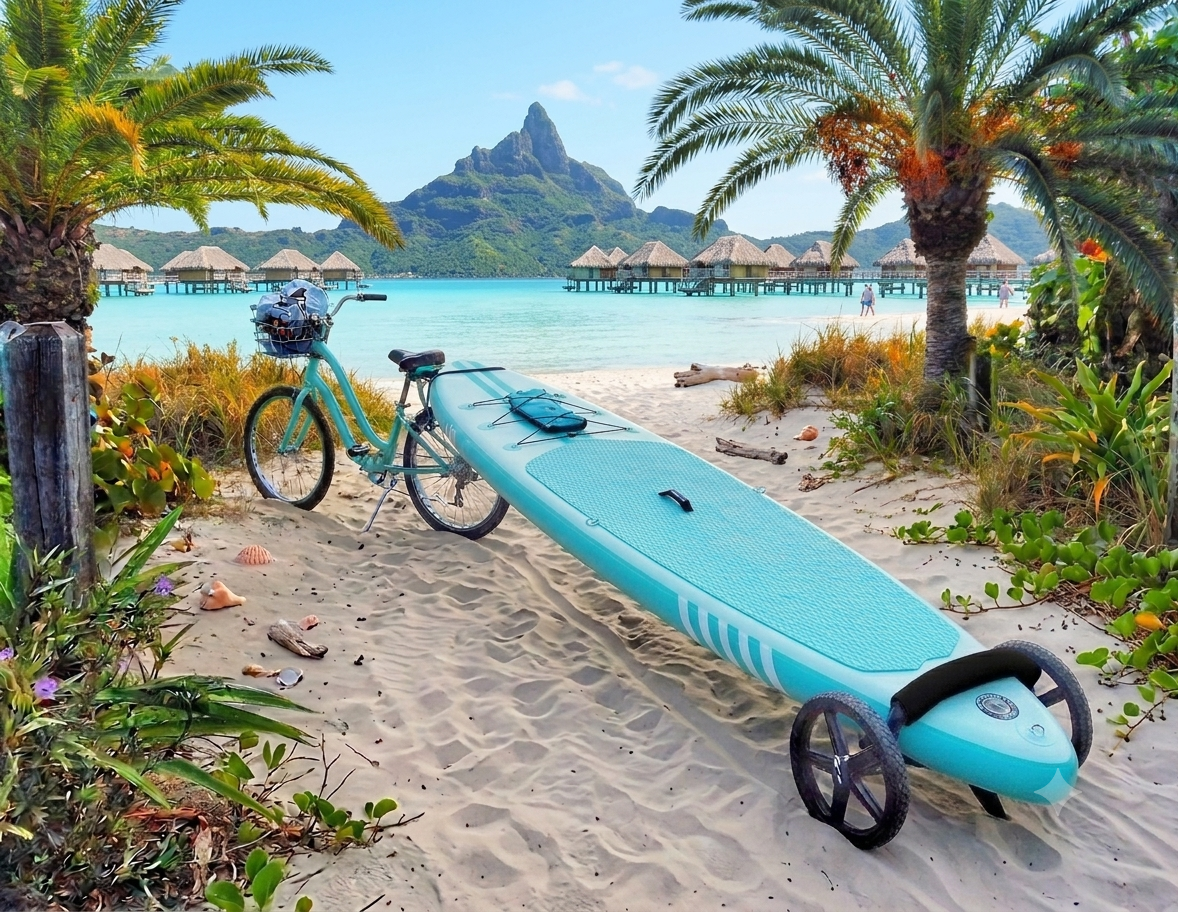 EVOLUTION-X - Inflatable and Hard Paddleboards BIke Trailer - Extended axle