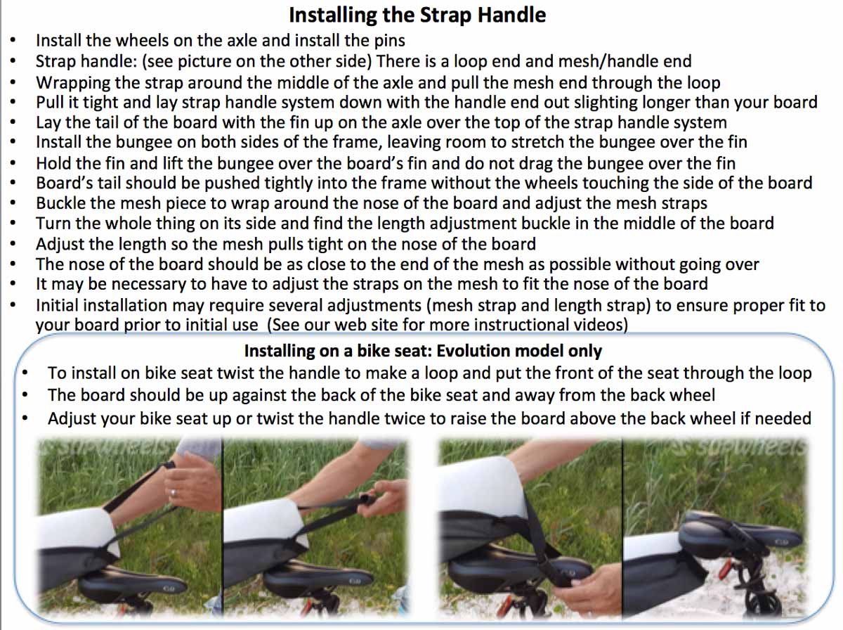 Strap Handle add-on handle to connect board to a bike II
