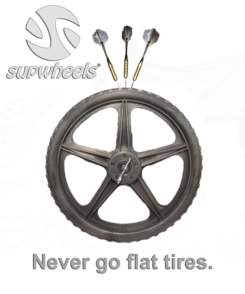 SUP Wheels never go flat tires with darts in it
